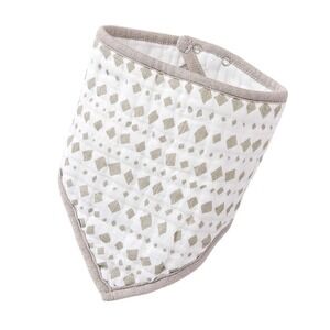 aden + anais Bandana Bib Baby Newborn White Grey Geometric 100% Cotton Muslin